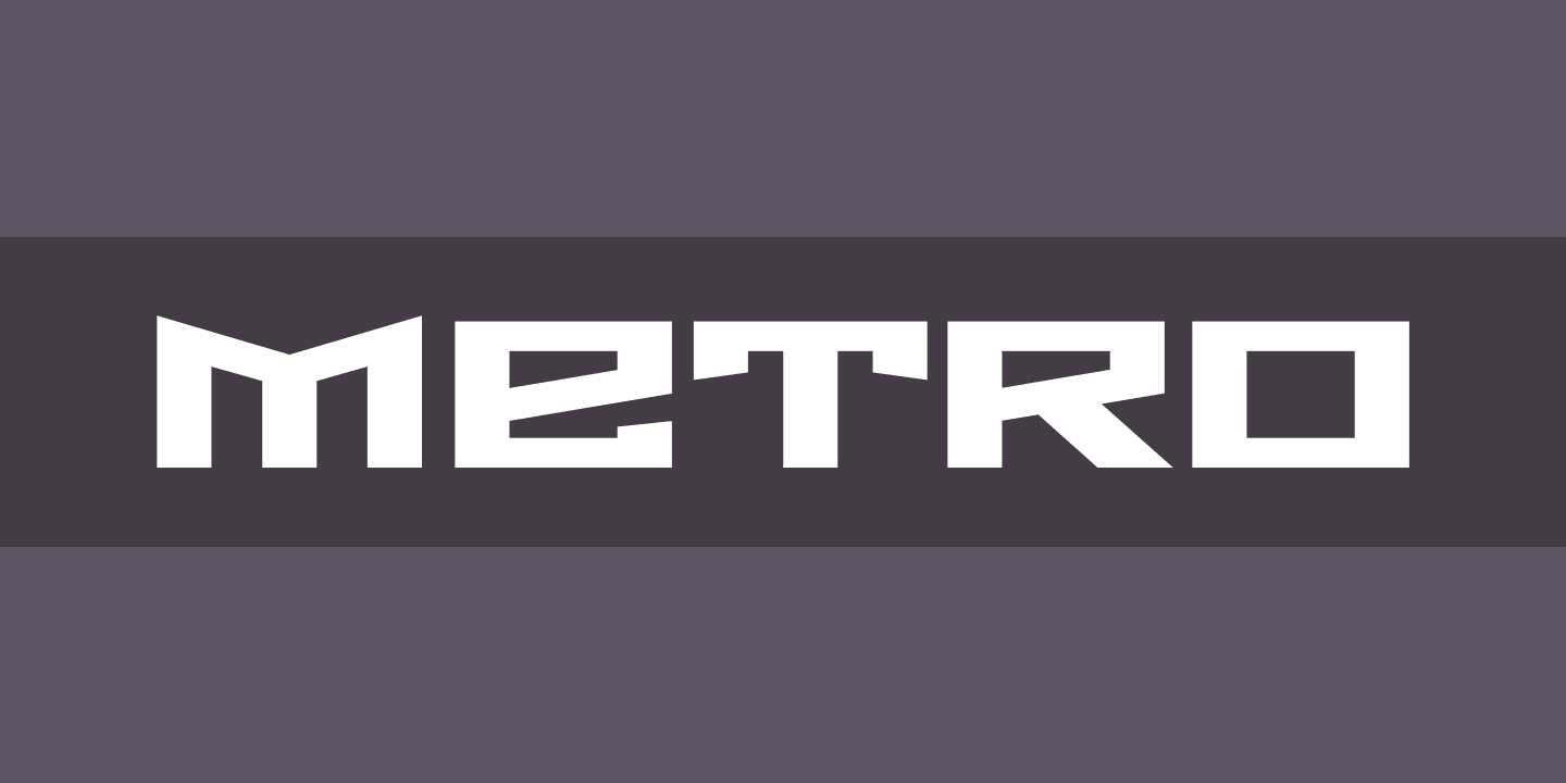 Beispiel einer Metro Regular-Schriftart